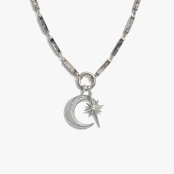 Awe Inspired Necklaces 925 Sterling Silver / The Transit Gemstone Bar Charm Necklace Set