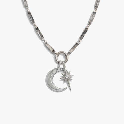 Awe Inspired Necklaces 925 Sterling Silver / The Transit Gemstone Bar Charm Necklace Set