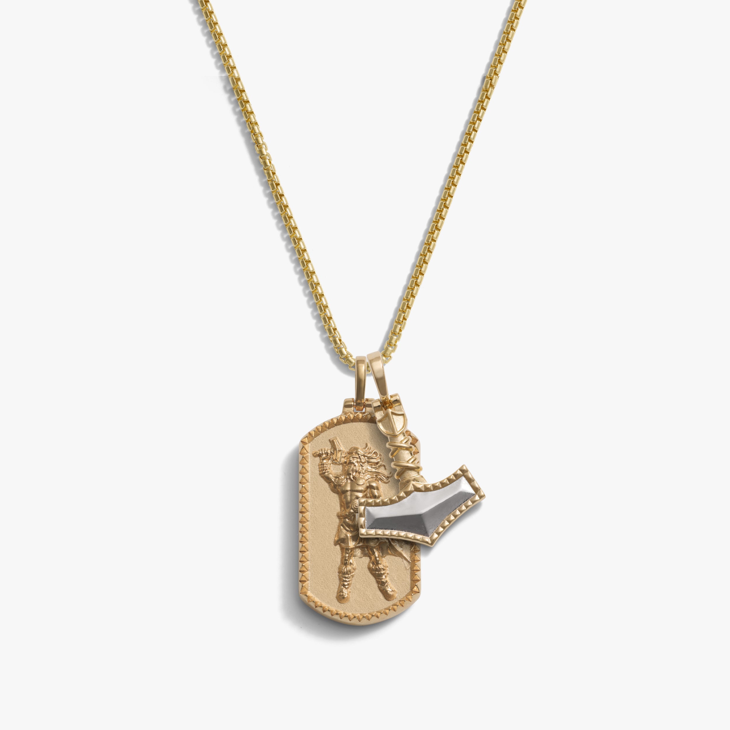 Awe Inspired Necklaces 14K Gold Vermeil / 20'' Thor's Hammer Necklace Set