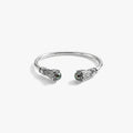 Awe Inspired Bracelets 925 Sterling Silver / Black Freshwater Pearl / Medium/Large Thorned Cabochon Cuff