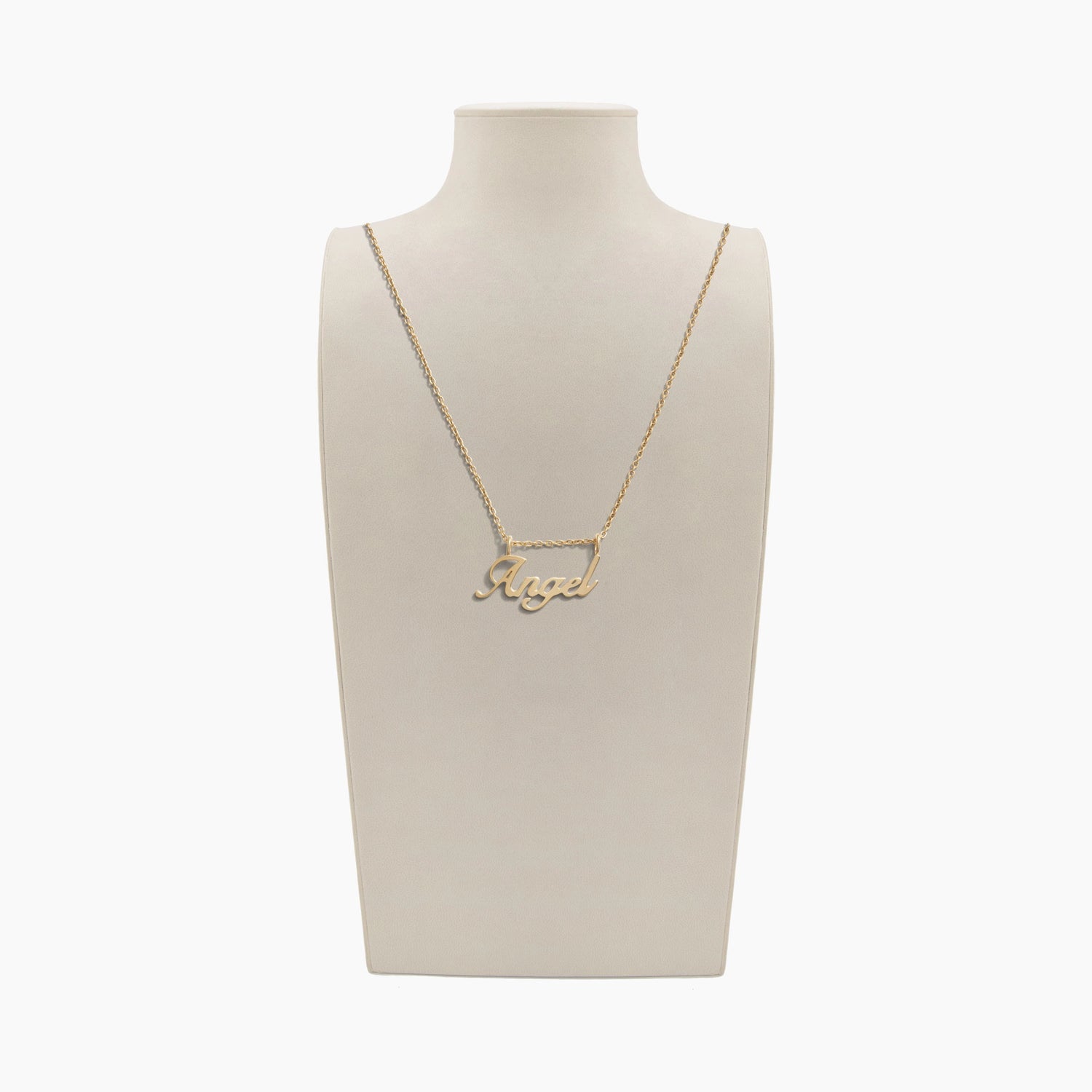 Awe Inspired Necklaces 14K Gold Vermeil Archive Angel Nameplate Necklace