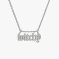 Awe Inspired Necklaces 925 Sterling Silver / 16'' - 18" Witchy Nameplate Cuban Necklace