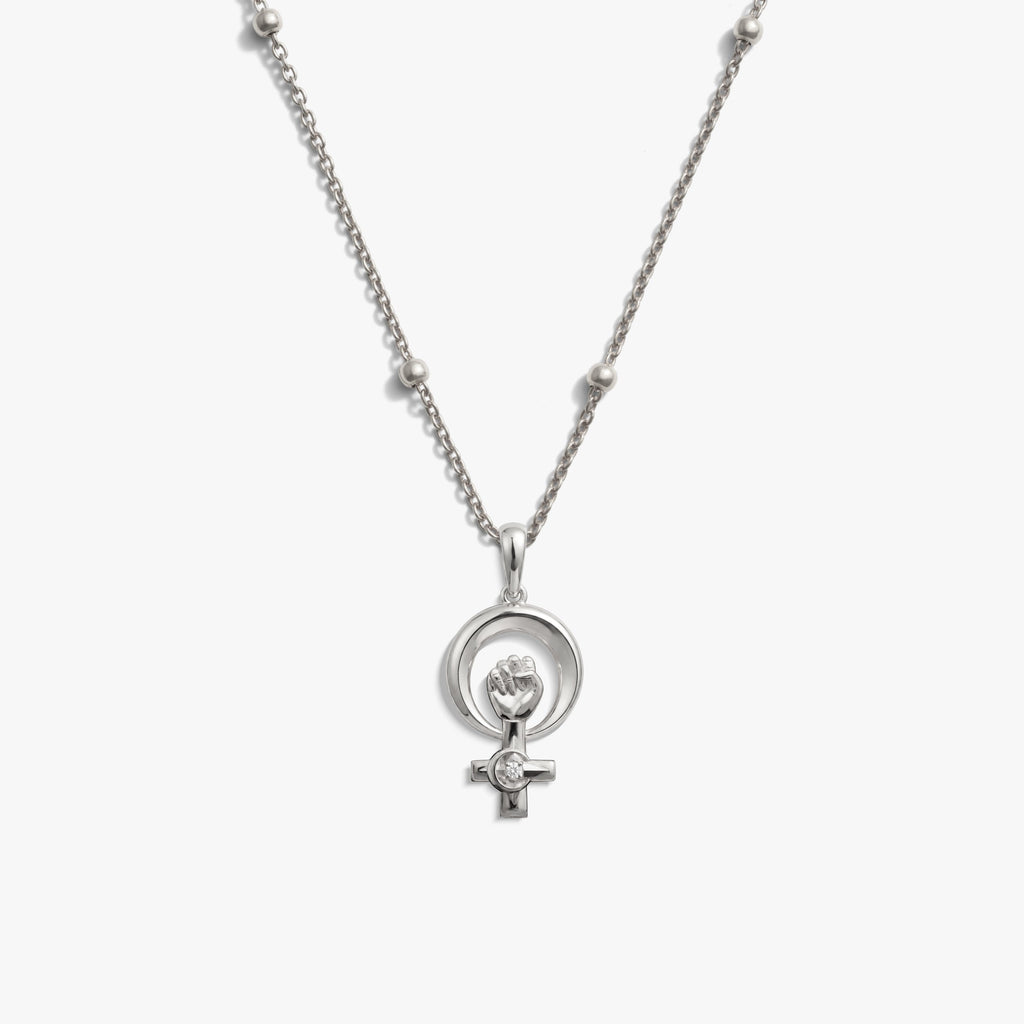 Awe Inspired Necklaces 925 Sterling Silver / 16"-18" Reworked Woman Power Necklace