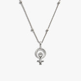 Awe Inspired Necklaces 925 Sterling Silver / 16"-18" Reworked Woman Power Necklace