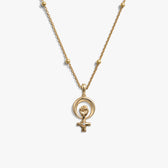 Awe Inspired Necklaces 14K Gold Vermeil / 16"-18" Reworked Woman Power Necklace