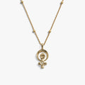 Awe Inspired Necklaces 14K Gold Vermeil / 16'' - 18'' Woman Power Necklace