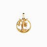Yemaya circular Goddess pendant in gold vermeil