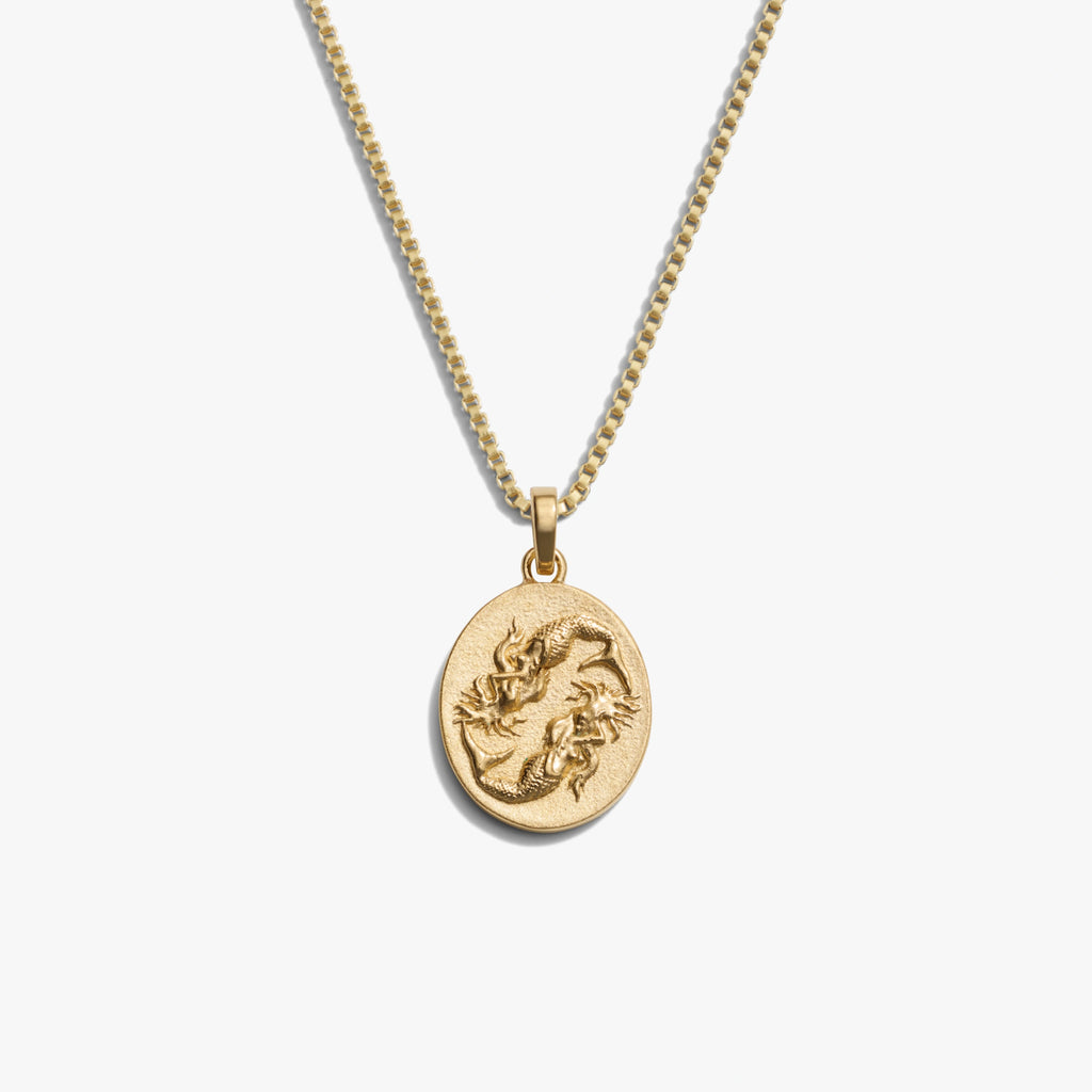 Awe Inspired Necklaces 14K Gold Vermeil / Pisces / Standard Zodiac Goddess Necklace