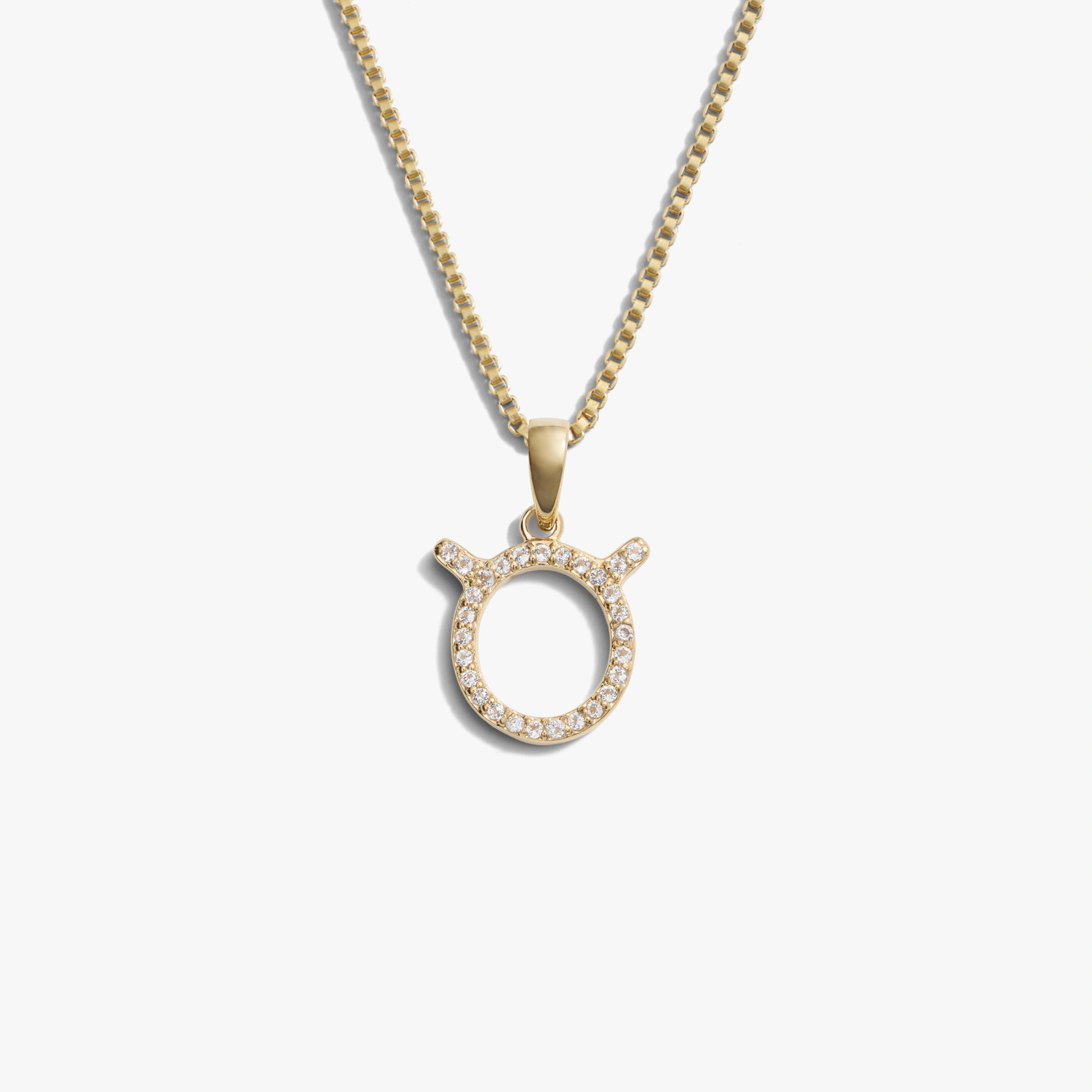 Awe Inspired Necklaces 14K Gold Vermeil / Taurus / Mini Zodiac Gemstone Necklace