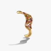 Awe Inspired Accessories 14K Gold Vermeil Encrusted Abstract Brooch