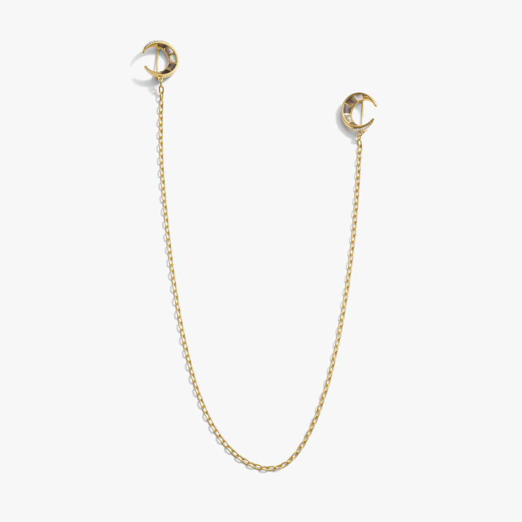 Awe Inspired Accessories 14K Yellow Gold Vermeil Crescent Moon Brooch