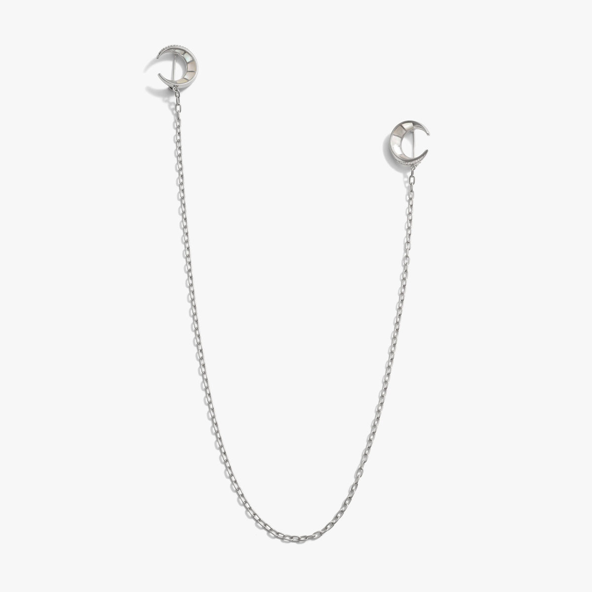 Awe Inspired Accessories 925 Sterling Silver Crescent Moon Brooch