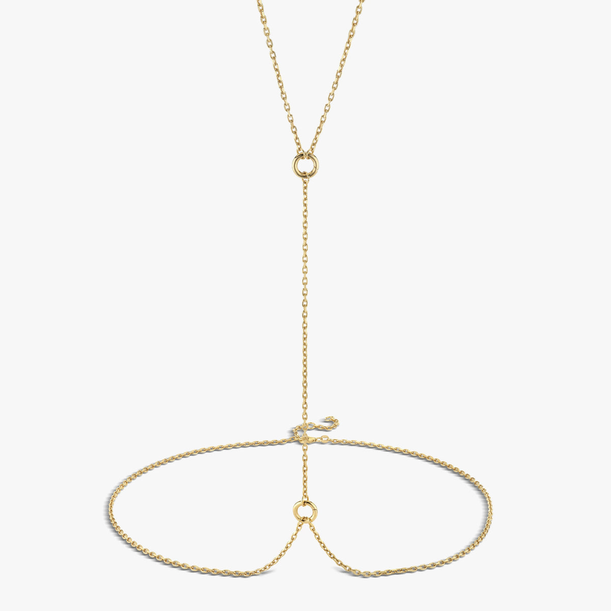 Awe Inspired Body Chain 14K Gold Vermeil / 25-27" Double Charm Body Chain