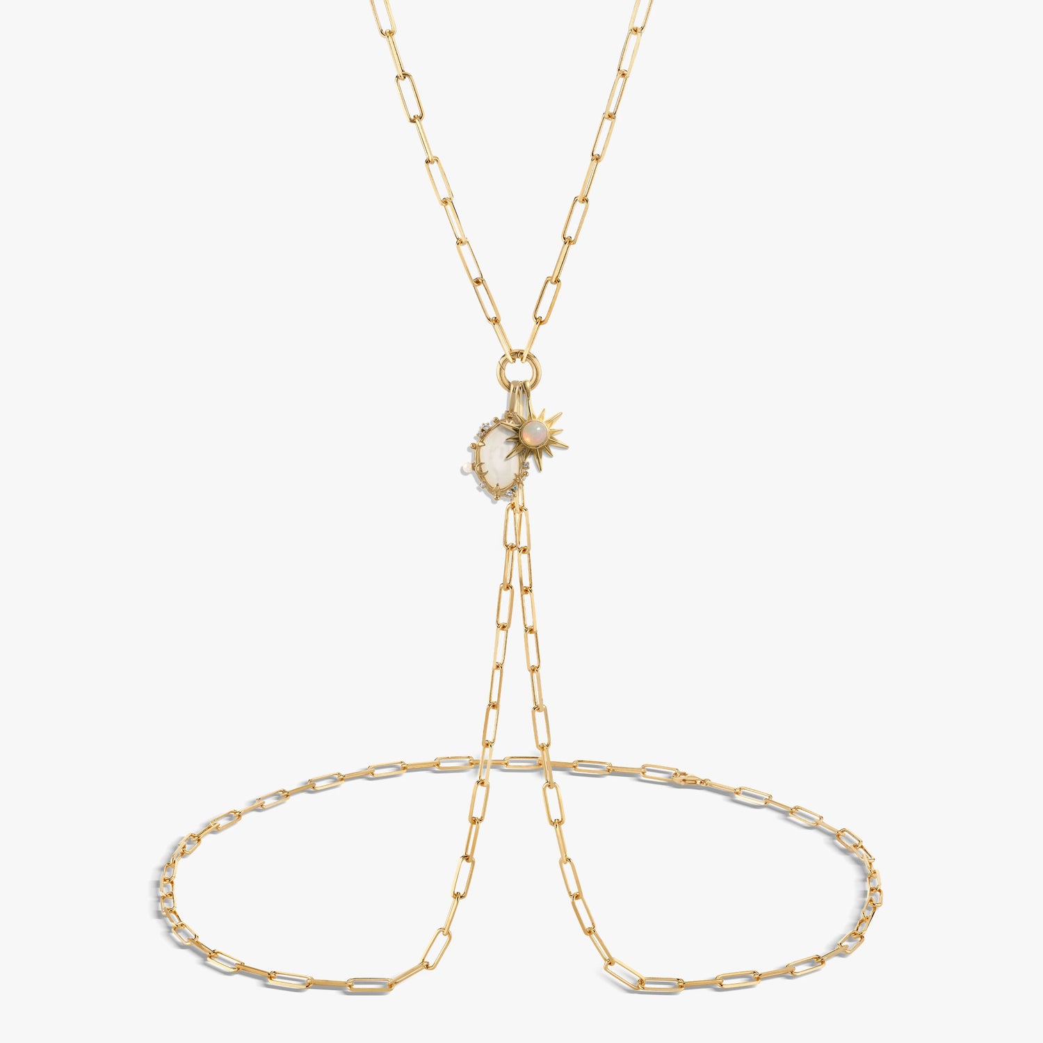 Awe Inspired Body Chain 14K Yellow Gold Vermeil Sun Body Chain Set