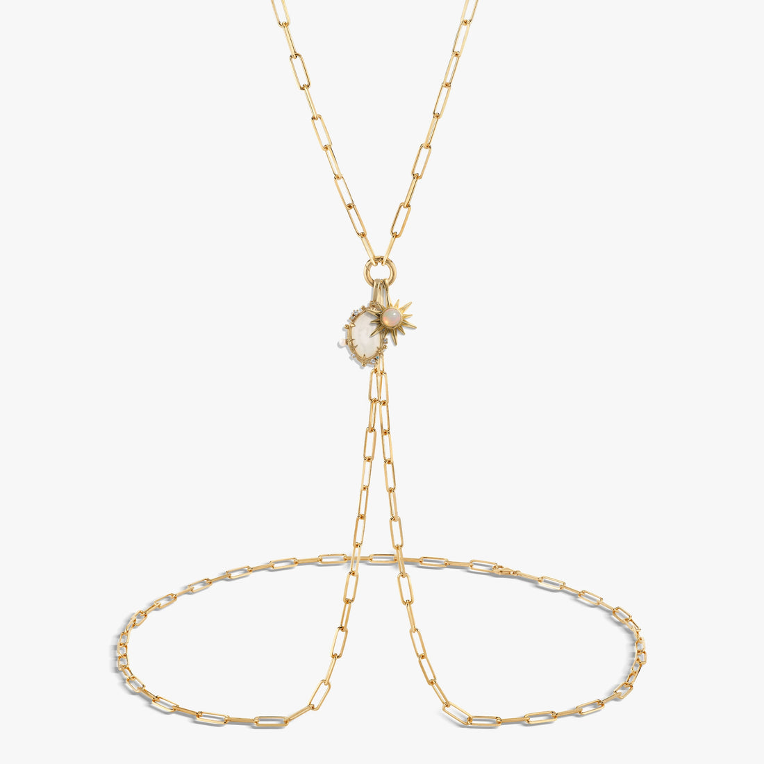 Awe Inspired Body Chain 14K Yellow Gold Vermeil Sun Body Chain Set