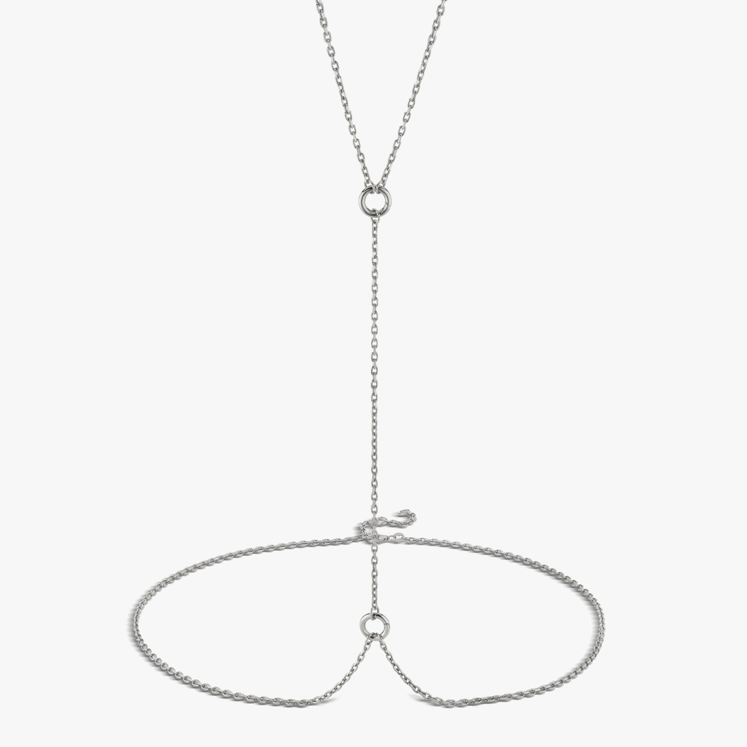 Awe Inspired Body Chain 925 Sterling Silver / 25-27" Double Charm Body Chain