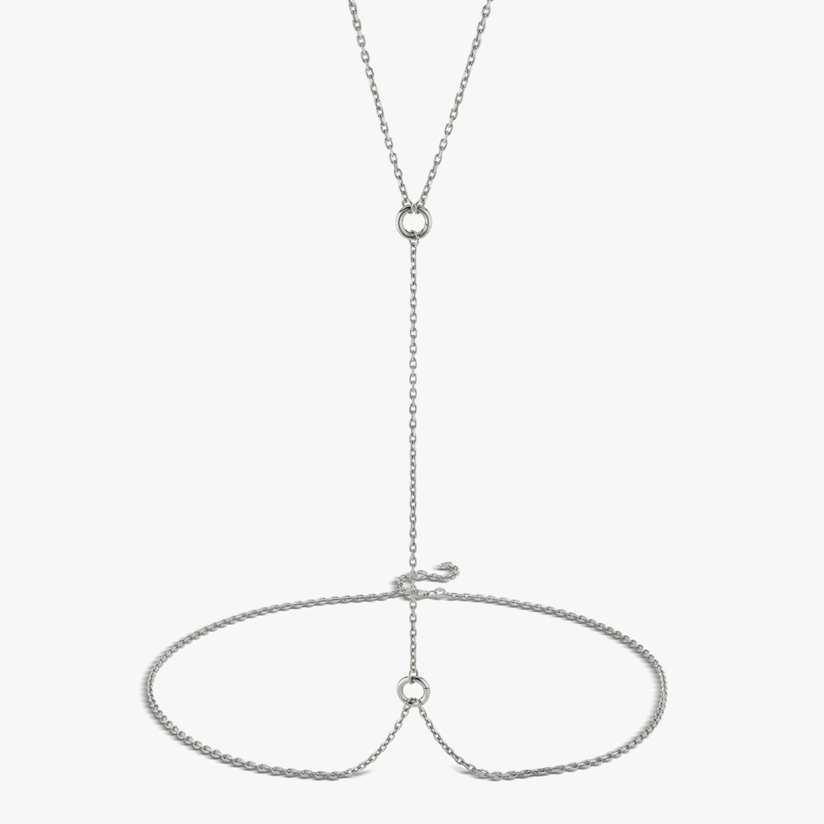 Awe Inspired Body Chain 925 Sterling Silver / 25-27" Double Charm Body Chain