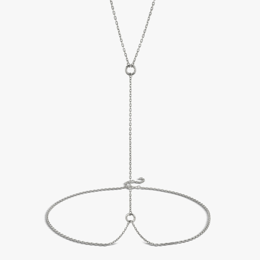 Awe Inspired Body Chain 925 Sterling Silver / 25-27" Double Charm Body Chain