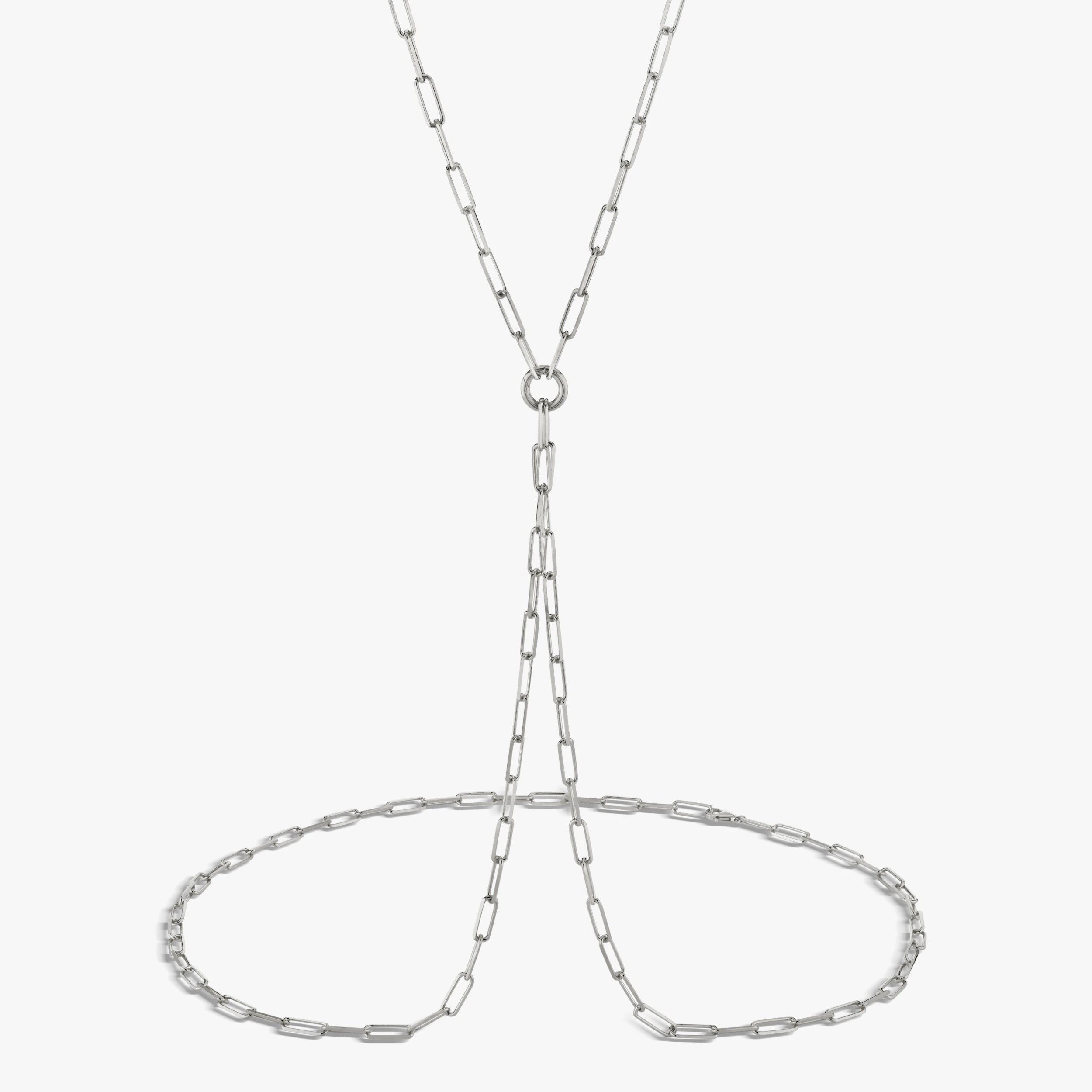 Awe Inspired Body Chain 925 Sterling Silver / 30-32" Charm Collector Body Chain
