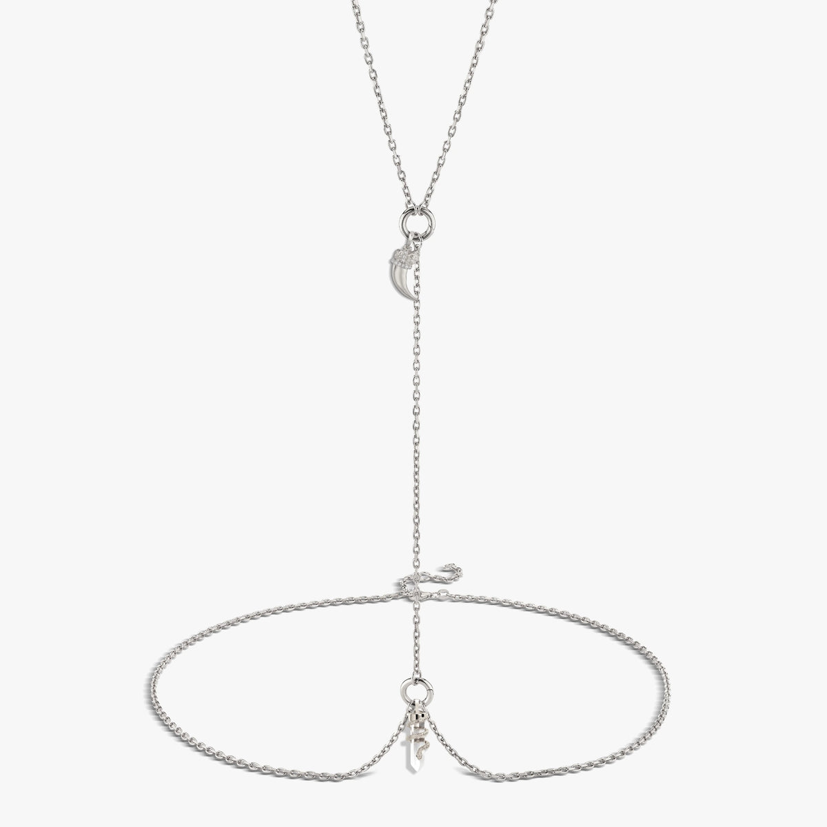 Awe Inspired Body Chain 925 Sterling Silver Shark Body Chain Set