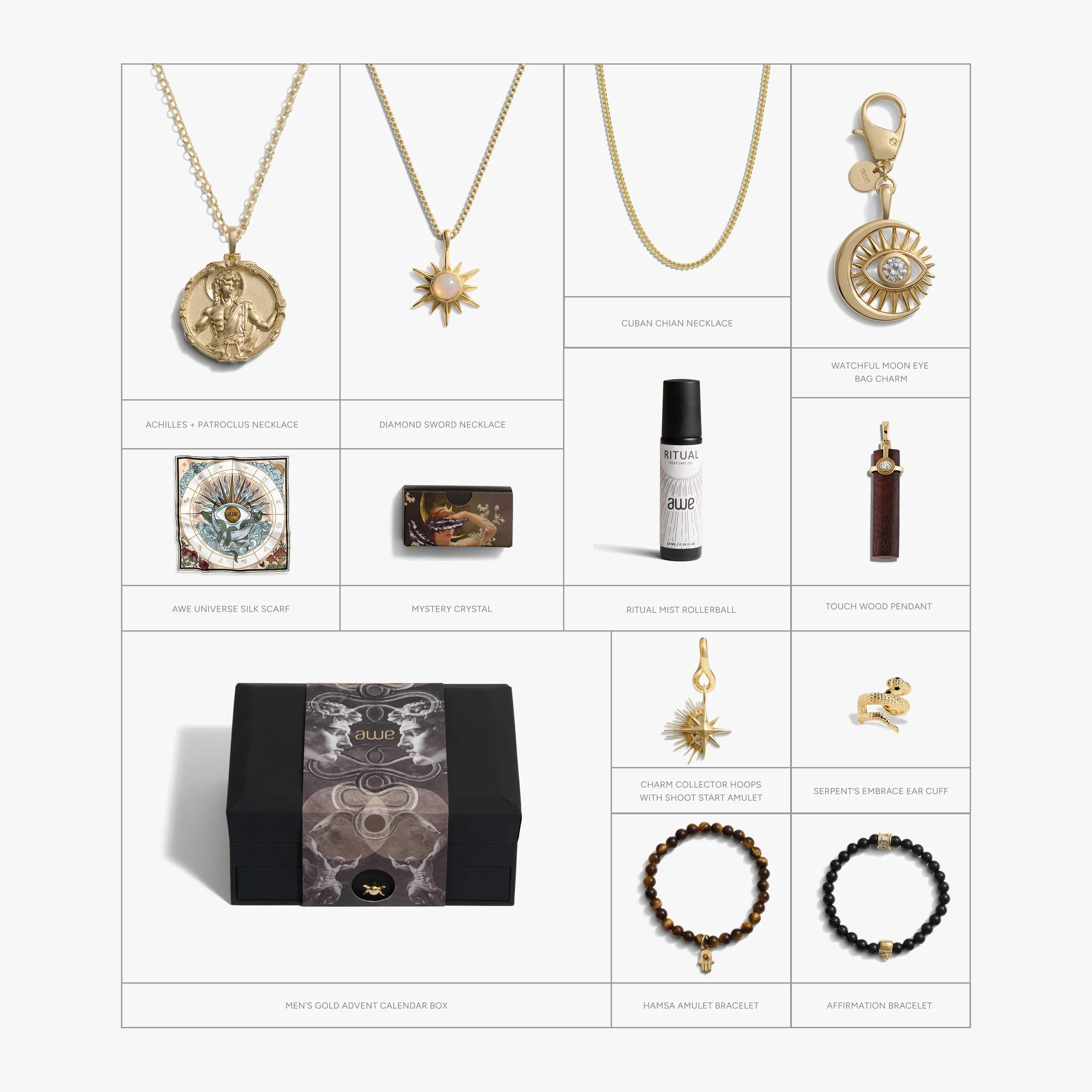 Awe Inspired Box Set 14K Gold Vermeil Men’s Advent Calendar