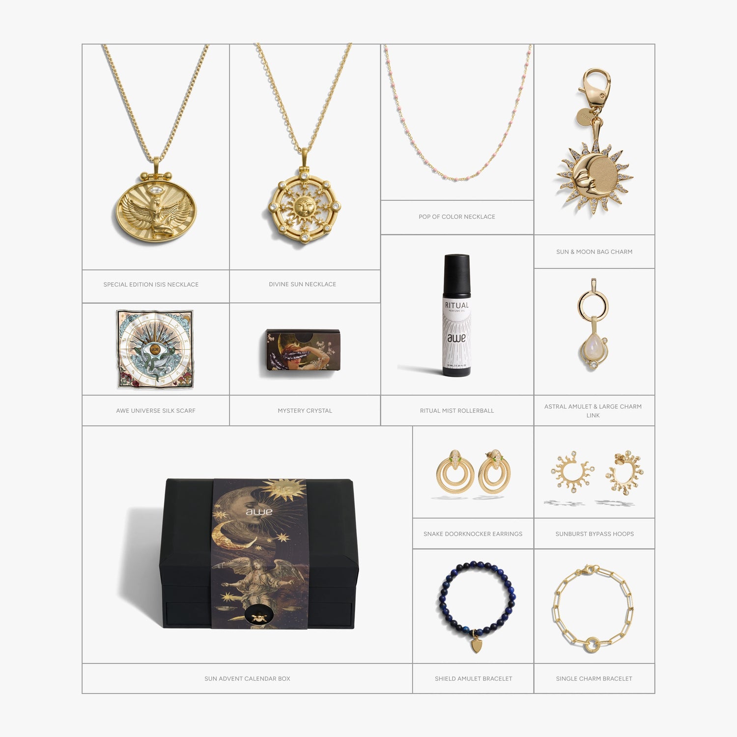 Awe Inspired Box Set 14K Gold Vermeil / Sun Advent Calendar
