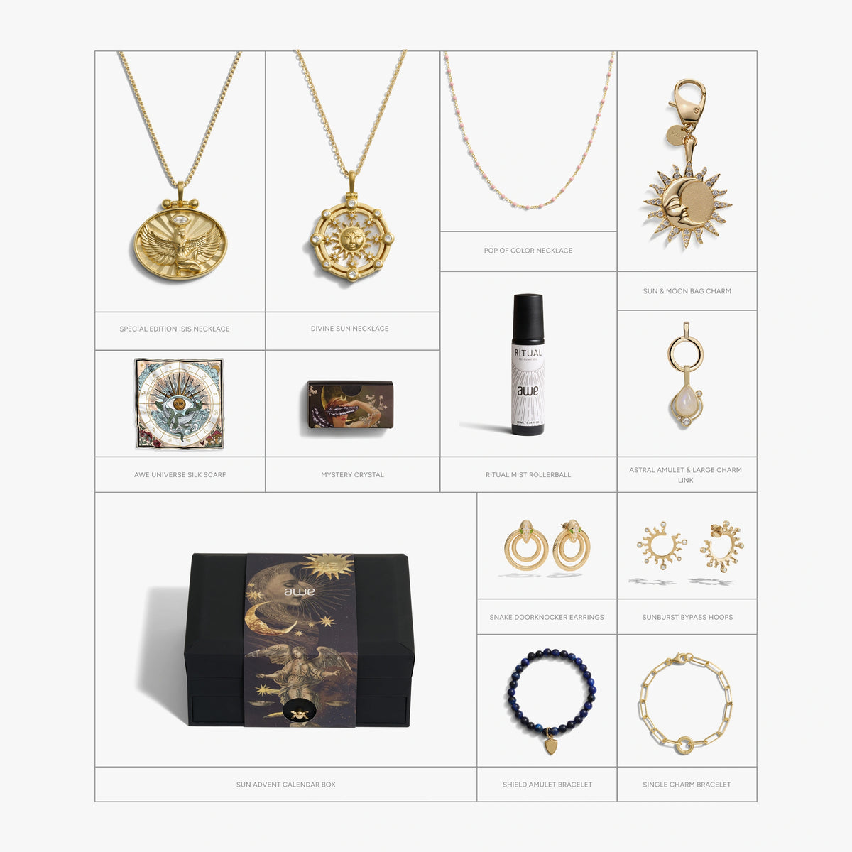 Awe Inspired Box Set 14K Gold Vermeil / Sun Advent Calendar