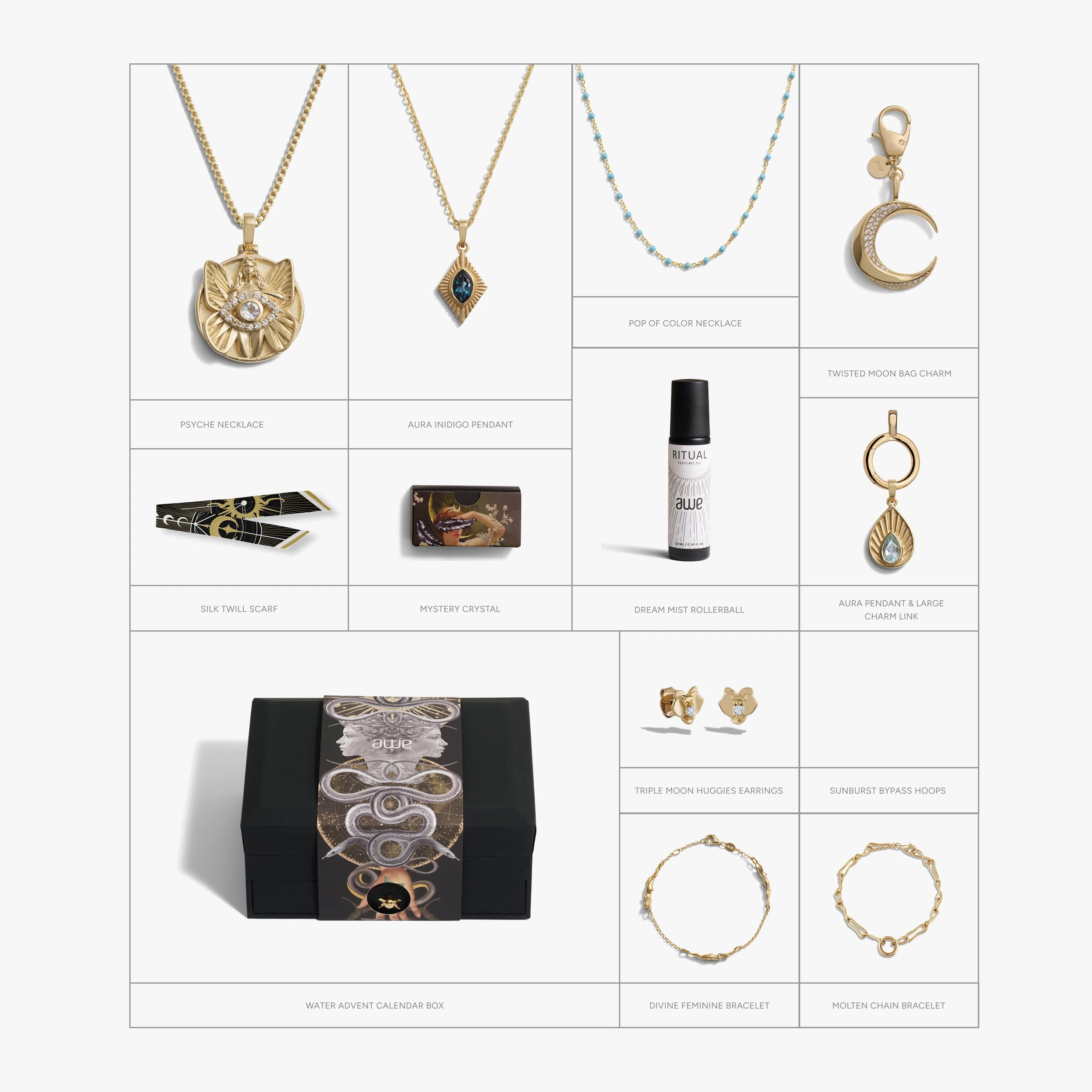 Awe Inspired Box Set 14K Yellow Gold Vermeil / Air Advent Calendar