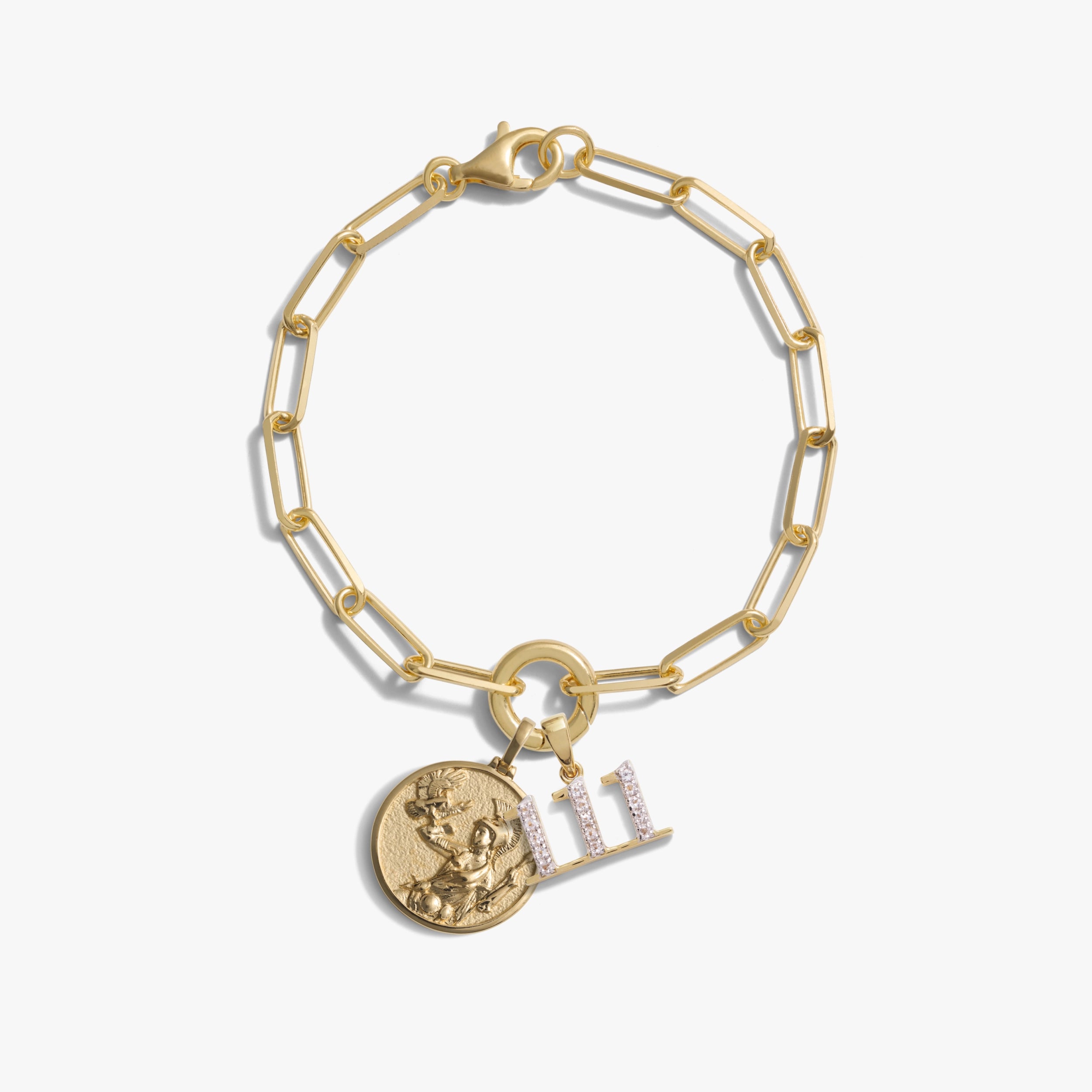 Awe Inspired Bracelets 14K Gold Vermeil / 111 Divine Wisdom Charm Bracelet
