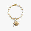 Awe Inspired Bracelets 14K Gold Vermeil Artemis and Flying Dagger Charm Bracelet