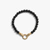 Awe Inspired Bracelets 14K Gold Vermeil / Black Onyx Snake Beaded Bracelet