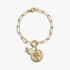 Awe Inspired Bracelets 14K Gold Vermeil Hecate Triple Moon Charm Bracelet