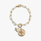 Awe Inspired Bracelets 14K Gold Vermeil Hecate Triple Moon Charm Bracelet