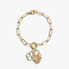 Awe Inspired Bracelets 14K Gold Vermeil / Leo Spiked Heart Zodiac Charm Bracelet