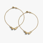 Awe Inspired Bracelets 14K Gold Vermeil Pinky Promise Bracelet Set