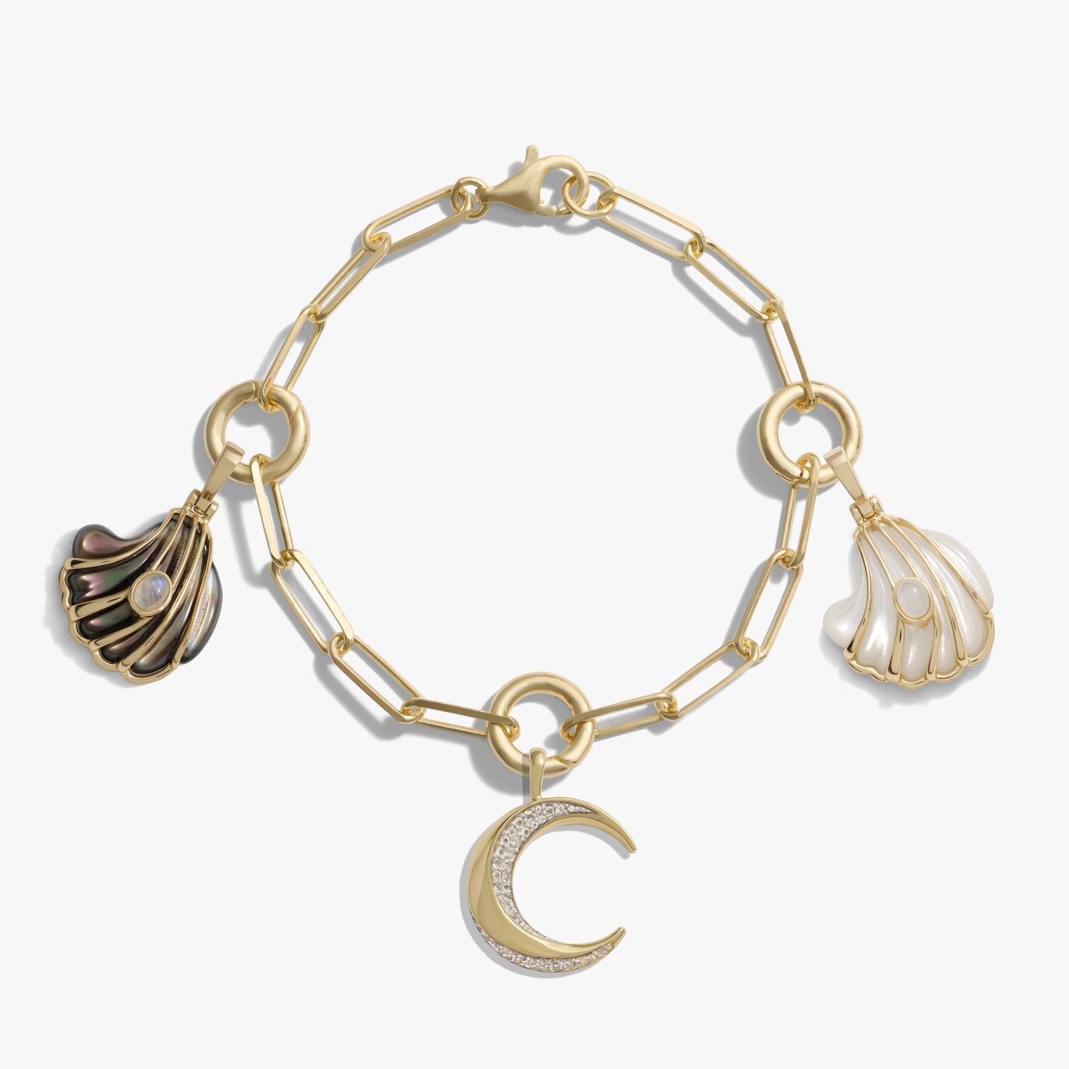 Awe Inspired Bracelets 14K Gold Vermeil Seaside Charm Bracelet
