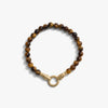 Awe Inspired Bracelets 14K Gold Vermeil / Tiger's Eye Snake Beaded Bracelet