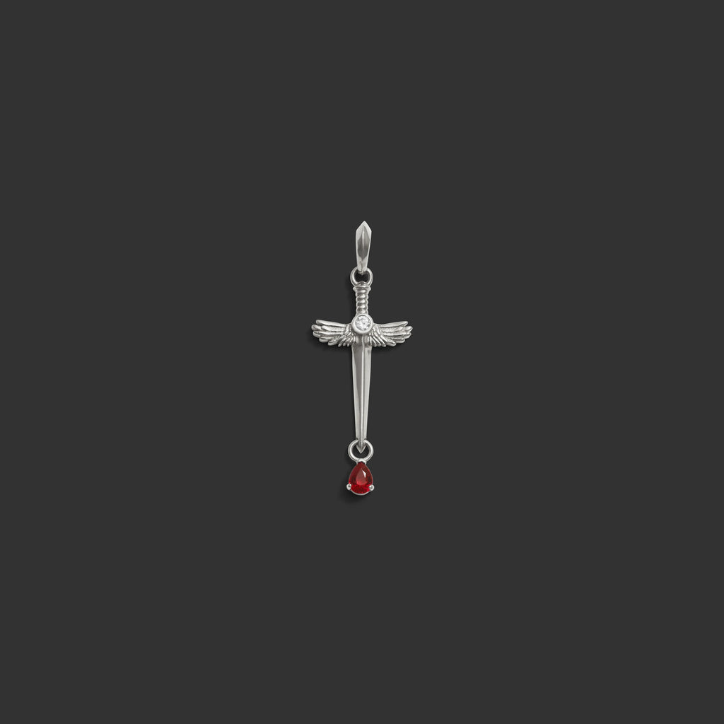 Awe Inspired  Pendants Ruby Sword Amulet
