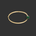 Awe Inspired Bracelets 14K Yellow Gold / Emerald Horseshoe Nail Cuff