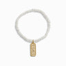 Awe Inspired Bracelets 14K Yellow Gold Vermeil 11:11 Mother of Pearl Beaded Bracelet