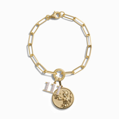 Awe Inspired Bracelets 14K Yellow Gold Vermeil / 111 Divine Wisdom Charm Bracelet