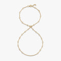 Awe Inspired Bracelets 14K Yellow Gold Vermeil / 6.25" Triple Moon Hand Chain