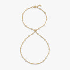 Awe Inspired Bracelets 14K Yellow Gold Vermeil / 6.25" Triple Moon Hand Chain