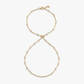 Awe Inspired Bracelets 14K Yellow Gold Vermeil / 6.25" Triple Moon Hand Chain