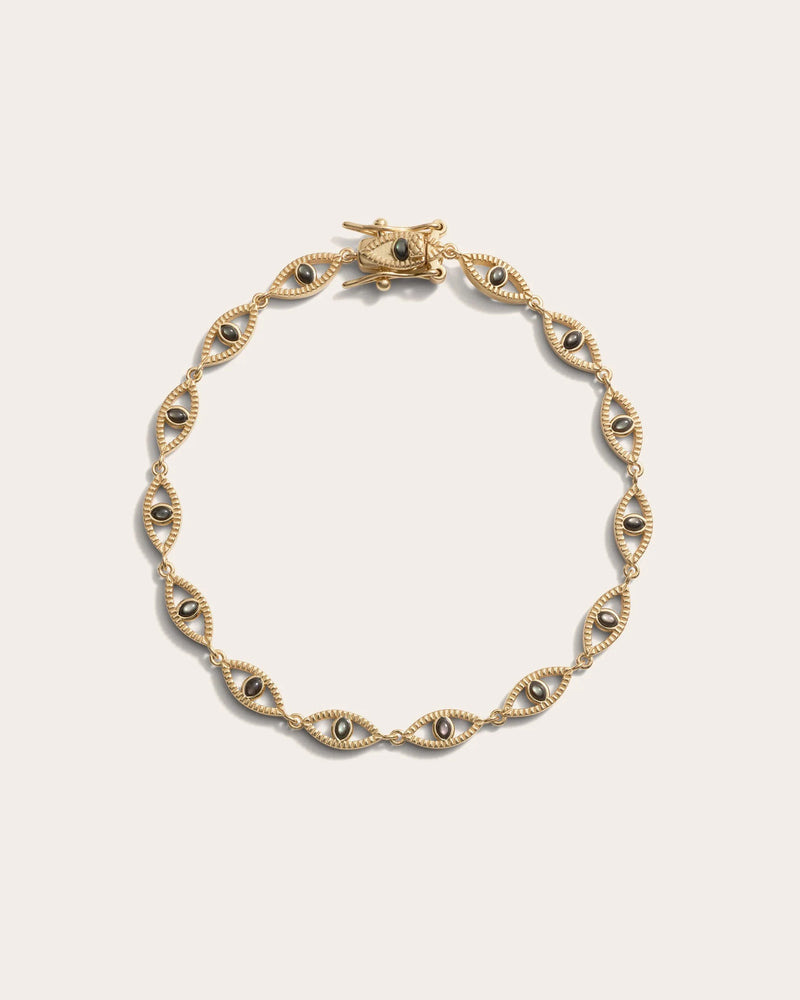 Awe Inspired Bracelets 14K Yellow Gold Vermeil / 6.75 Third Eye Tennis Bracelet