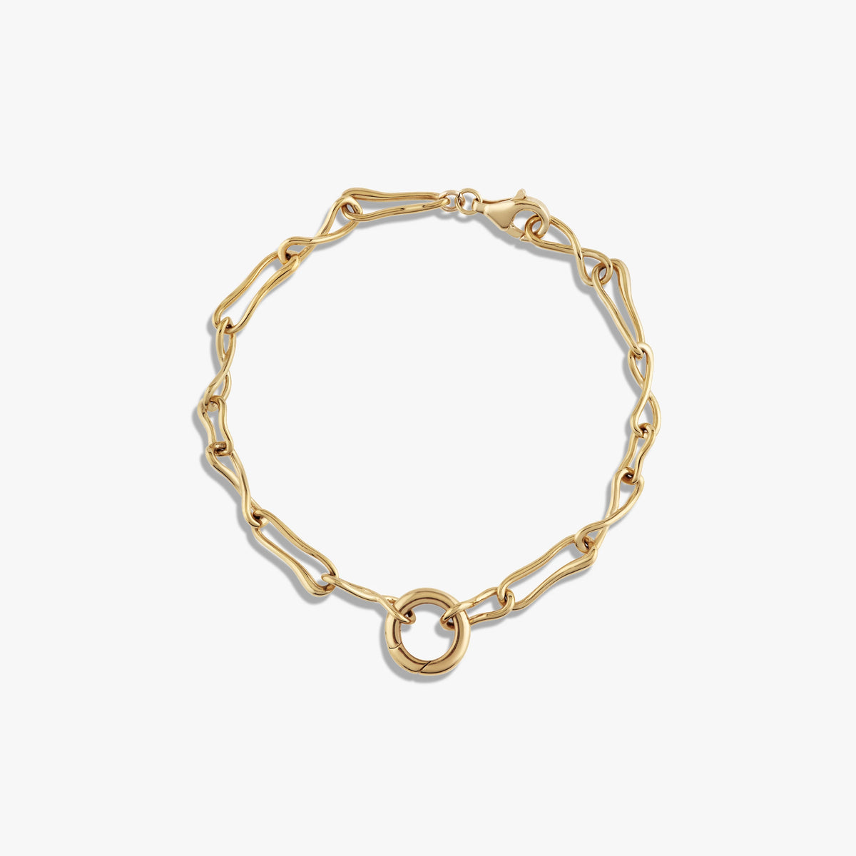 Awe Inspired Bracelets 14K Yellow Gold Vermeil / 7" Molten Chain Bracelet