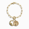 Awe Inspired Bracelets 14K Yellow Gold Vermeil Aphrodite Moon Wave Charm Bracelet