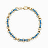 Awe Inspired Bracelets 14K Yellow Gold Vermeil / Blue Chunky Enamel Bracelet