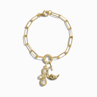 Awe Inspired Bracelets 14K Yellow Gold Vermeil Calm the Chaos Charm Bracelet