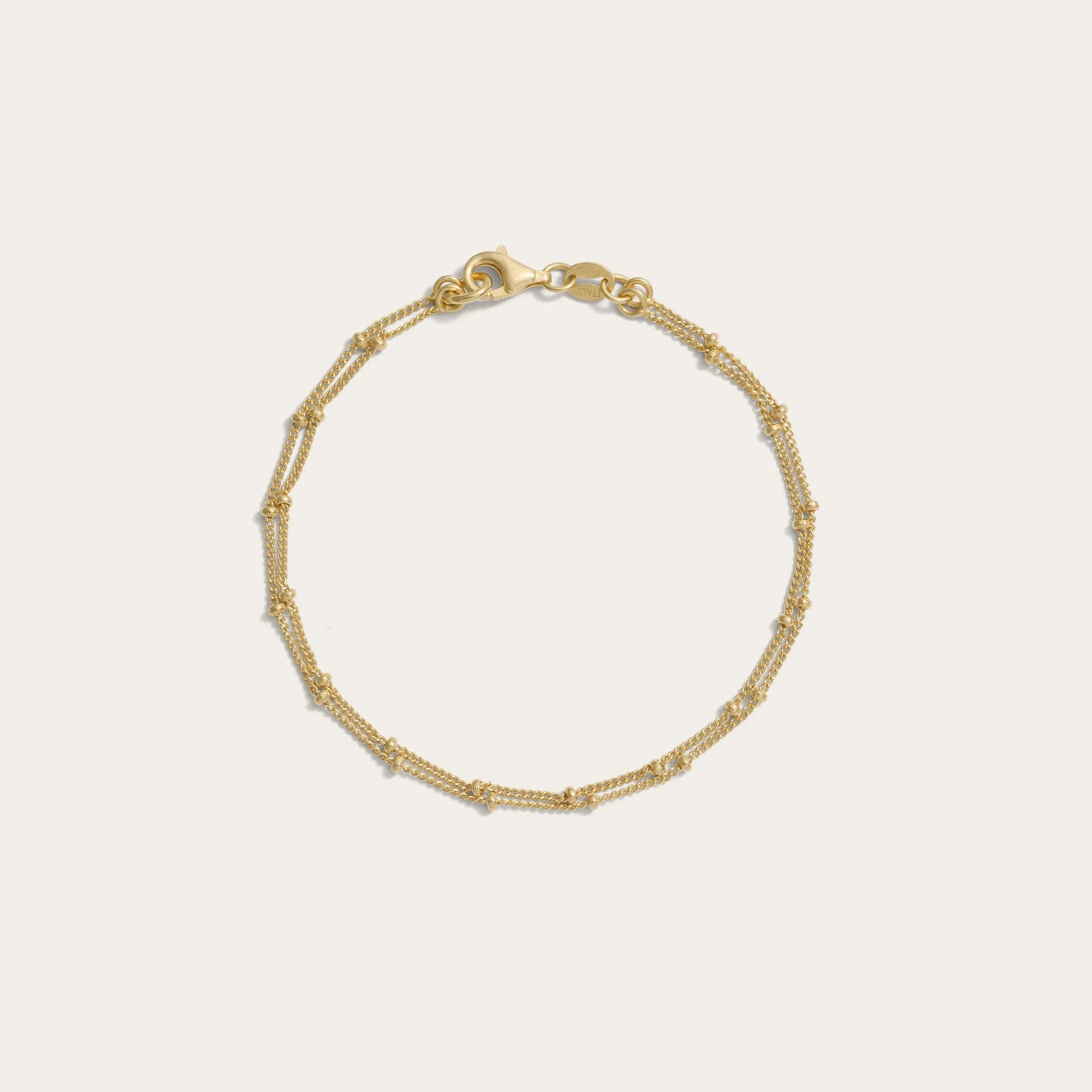 Awe Inspired Bracelets 14K Yellow Gold Vermeil Double Wrap Saturn Bracelet